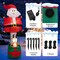 8 Feet Inflatable Santa Claus and Reindeer with Bright LED Lights